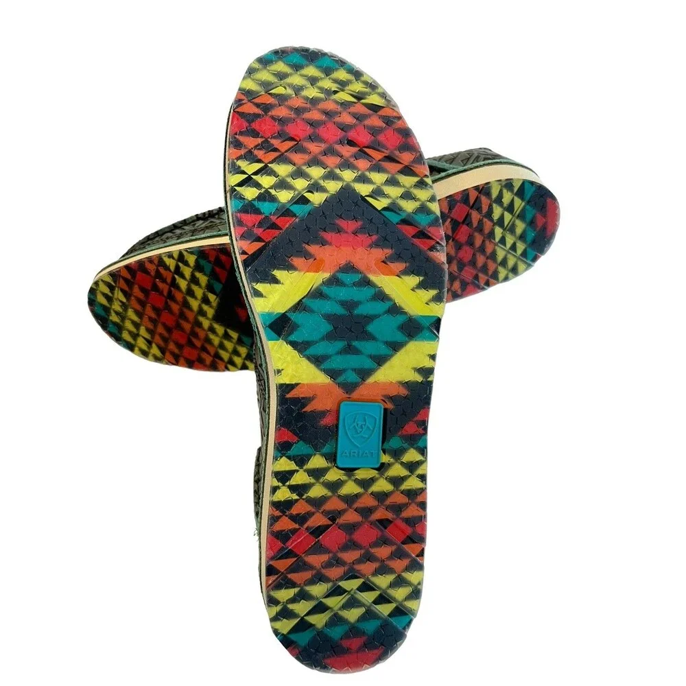 Ariat Cruiser NWOT Turquoise Embossed Slip On Loafer Shoes Sz 8  10046921 - Picture 2 of 7